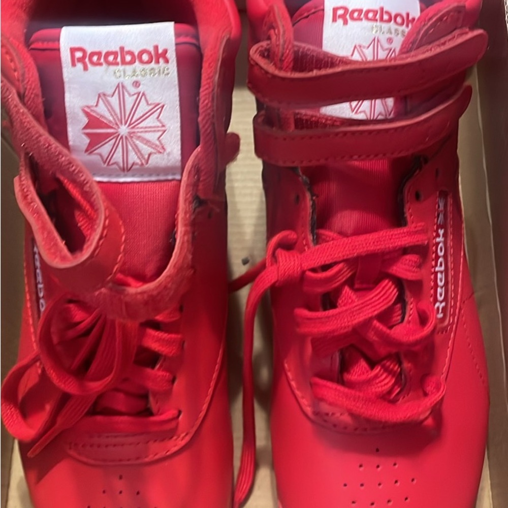 Reebok Red High-Top Sneakers Classics